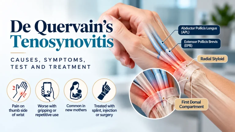 De Quervain's Tenosynovitis: Causes, Symptoms, Test, and Treatment